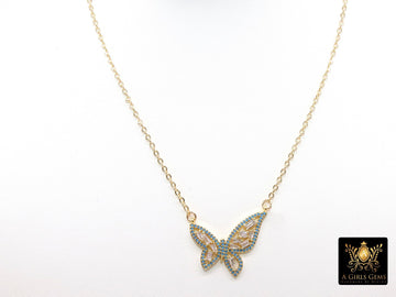 Monarch Butterfly Charm Necklace - A Girls Gems